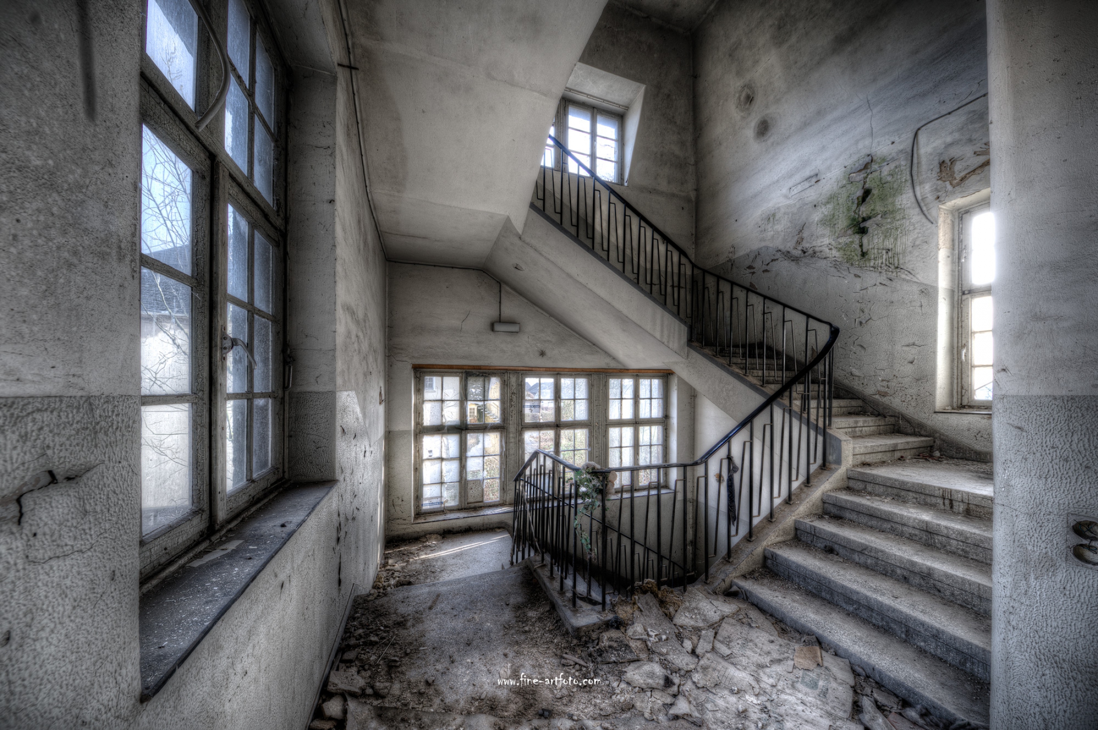Grey Stairwell